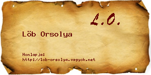 Löb Orsolya névjegykártya